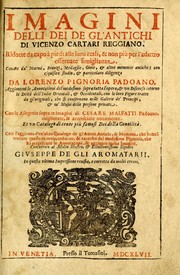 Cover of: Imagini delli dei de gl'antichi