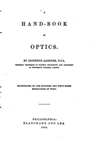 Cover of: A Hand-book of Optics