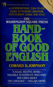 Cover of: The Washington Square Press handbook of good English