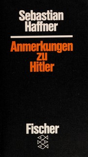 Cover of: Anmerkungen zu Hitler by Sebastian Haffner