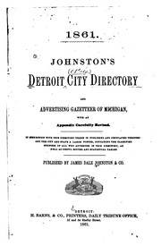 Cover of: Johnston's Detroit City Directory and Advertising Gazetteer of Michigan by James Dale Johnston