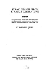 Cover of: Stray Leaves from Strange Literature: Stories Reconstructed from the Anvari-Soheïli, Baitál ... by Lafcadio Hearn