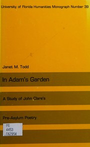 Cover of: In Adam's garden: a study of John Clare's pre-asylum poetry