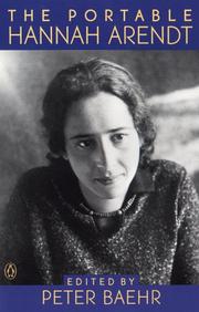 Cover of: The Portable Hannah Arendt by Hannah Arendt