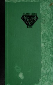 Cover of: Alexander Pope by Sitwell, Edith Dame
