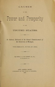 Cover of: Causes of the power and prosperity of the United States.