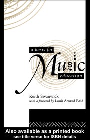 Cover of: A basis for music education
