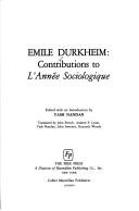 Emile Durkheim, contributions to L'Année sociologique