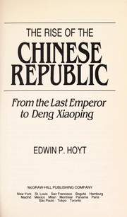 The rise of the Chinese republic