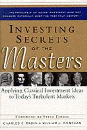 Investing secrets of the masters