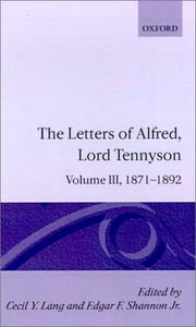 The Letters of Alfred Lord Tennyson: Volume III