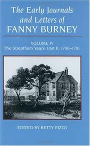 The Early Journals and Letters of Fanny Burney (The Early Journals & Letters of Fanny Burney)