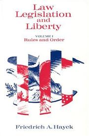 Law, Legislation and Liberty, Volume 1