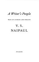 WRITER'S PEOPLE: WAYS OF LOOKING AND FEELING