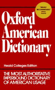 Oxford American Dictionary Cover