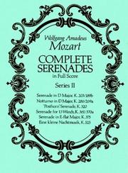 Complete Serenades in Full Score, Series II