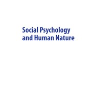 Social psychology and human nature