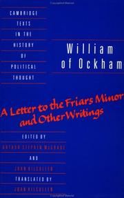 A letter to the Friars Minor, and other writings