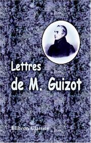 Lettres de M. Guizot