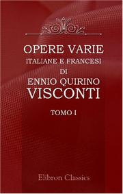 Opere varie italiane e francesi di Ennio Quirino Visconti