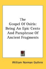 The gospel of Osiris