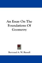 An Essay On The Foundations Of Geometry