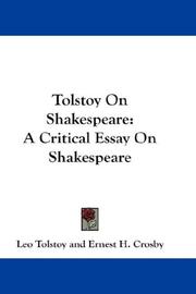 Tolstoy on Shakespeare