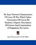 Sir Isaac Newton's Enumeration Of Lines Of The Third Order