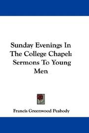 Sunday evenings in the college chapel