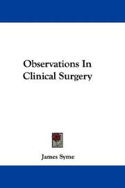 Observations in clinical surgery