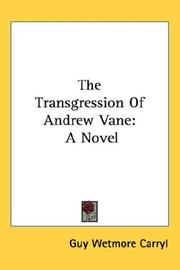 The Transgression Of Andrew Vane