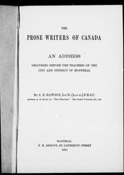 The prose writers of Canada