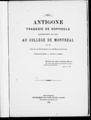 Antigone, tragédie de Sophocle