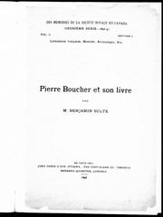 Pierre Boucher et son livre