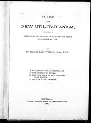 Sketch of a new utilitarianism