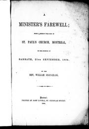 A minister's farewell