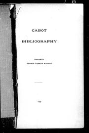 Cabot bibliography