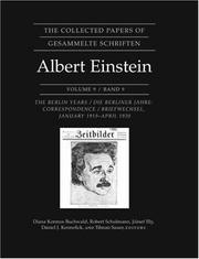 The Collected Papers of Albert Einstein, Volume 9: The Berlin Years