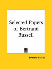 Selected papers of Bertrand Russell