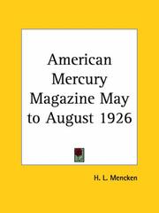 American Mercury Magazine, May to August 1926