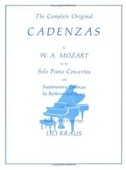 Mozart Cadenzas / Piano Solos