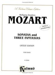 Mozart Sonatas and Three Fantasias (Urtext)