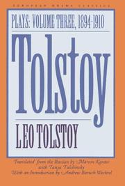 Tolstoy: Plays V3: Volume III