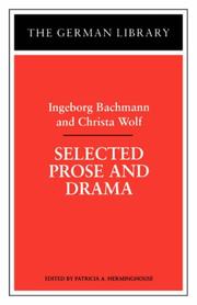 Selected prose and drama