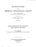 Ritual structure and language structure of the Todas