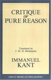 Critique of Pure Reason (Great Books in Philosophy)