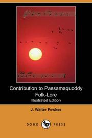 Contribution to Passamaquoddy Folk-Lore