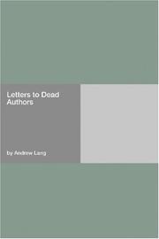 Letters to dead authors