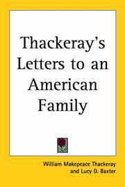 Thackeray's letters to an American family