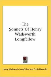 The sonnets of Henry Wadsworth Longfellow